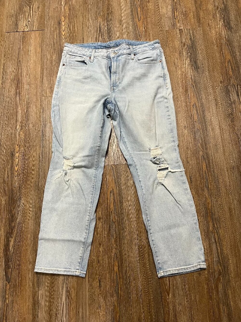 Old Navy O.G. Straight Jeans -Women's Size 14(34x27) - Cotton Blend - Distressed